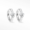 Brielle Natural 13mm Silver Hoop Earrings