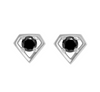 Black Spinel Silver Friction Studs