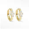 Brielle 13mm 14k Gold Hoop Earrings