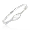 Marquise Moonstone Silver Bangle