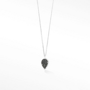 Adorn Petite Black Druzy Silver Necklace