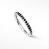 Black Cubic Zirconia Silver Ring