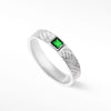 Emerald Silver Ring