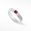 Pink Sapphire Silver Ring