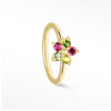 Baby Buttercup in Multi Tourmaline Gold 14K Seam Ring