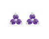 Abundant Life Amethyst Silver Stud Earrings