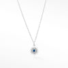 Urchin Blue Sapphire Silver Necklace