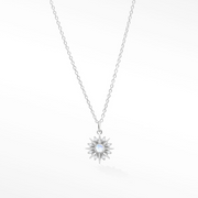 Urchin Moonstone Silver Necklace