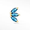 Wildling Triple London Blue Topaz Gold 14K Threadless